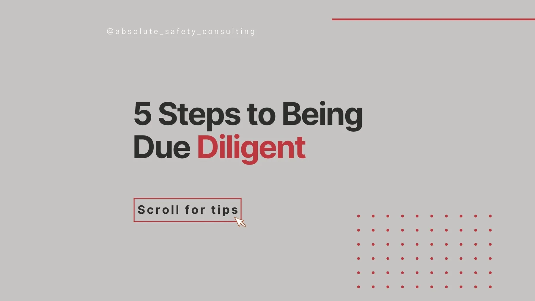5 steps to being due diligent