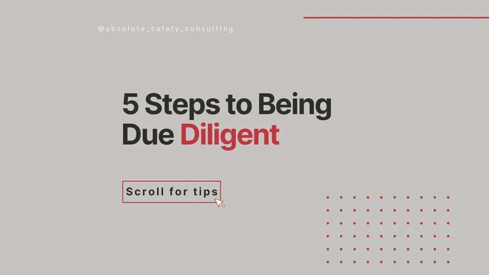 5 steps to being due diligent